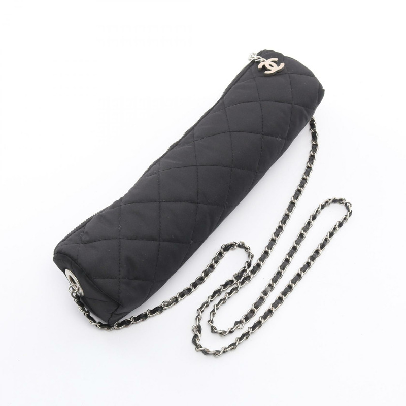 CHANEL 山茶花一鍵式傘 其他雜貨 布料 米色 黑色 二手 女款-4