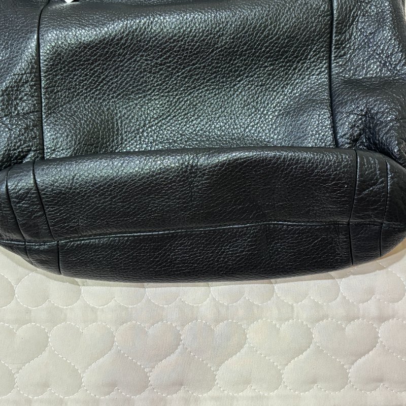 COACH 荔枝皮水桶包 肩背包 斜背包 黑銀-4
