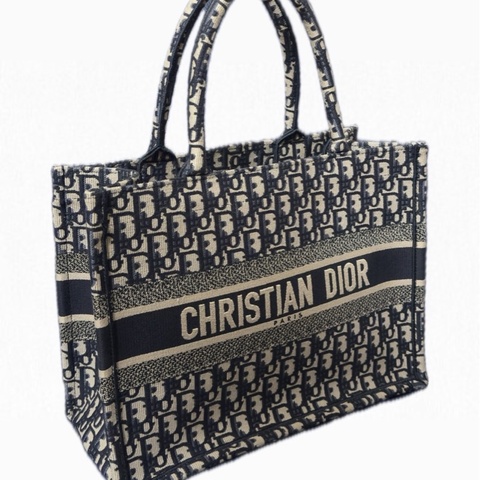 Dior 帆布Book Tote M手挽袋深藍色