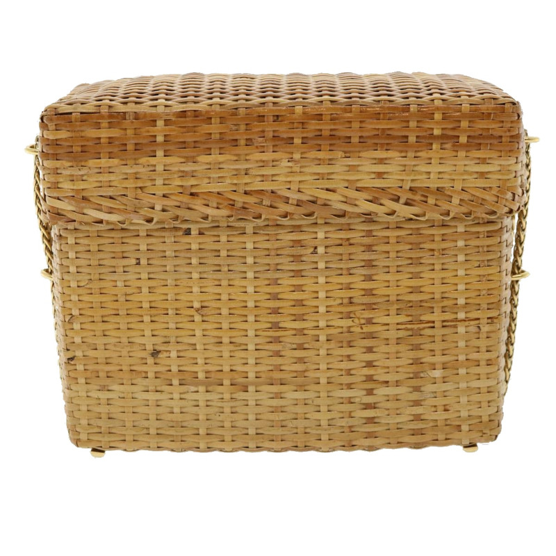 【日本直送】香奈兒籃鏈單肩包皮革藤條米色 CC 正品 31932AM-1