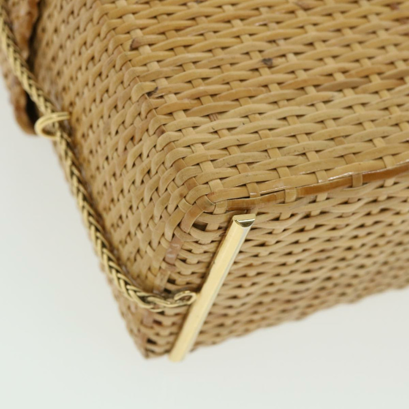 【日本直送】香奈兒籃鏈單肩包皮革藤條米色 CC 正品 31932AM-7