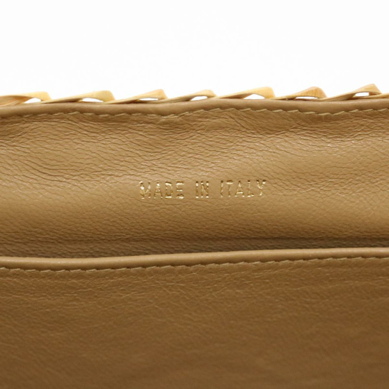 【日本直送】香奈兒籃鏈單肩包皮革藤條米色 CC 正品 31932AM-18