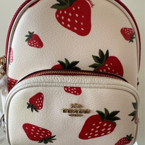 Coach草莓🍓後背包