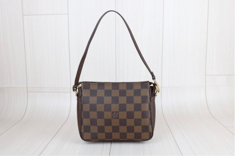 「JL精品代購」98新LV 棋盤格 小麻將包-8