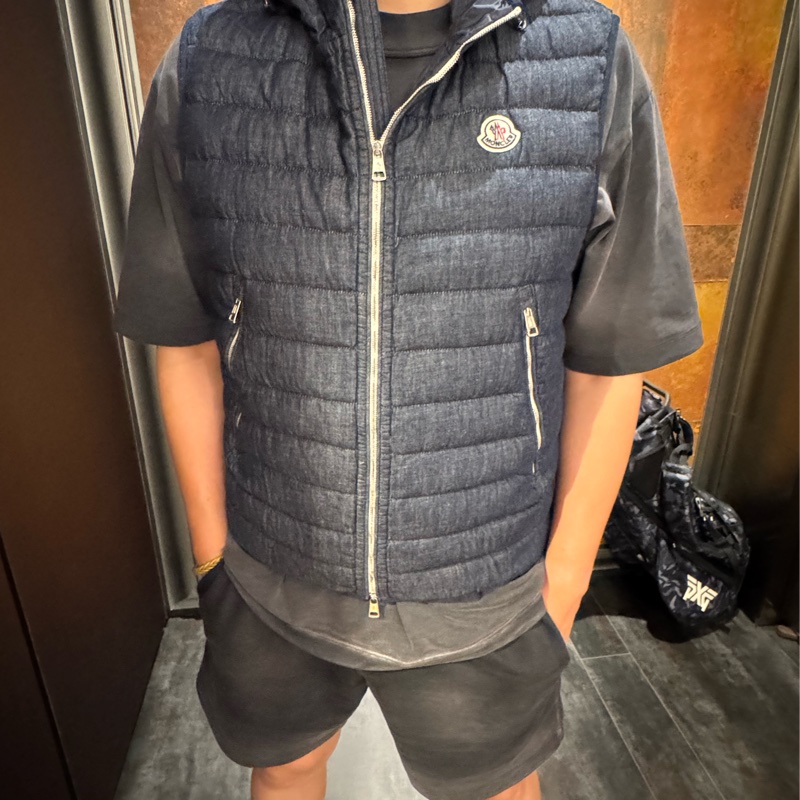 Moncler Dover Hooded Down Vest Moncler男生牛仔布羽絨背心-2