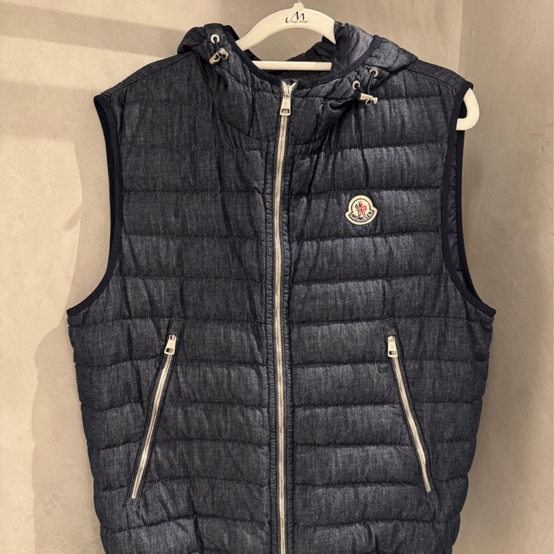 Moncler Dover Hooded Down Vest Moncler男生牛仔布羽絨背心-7