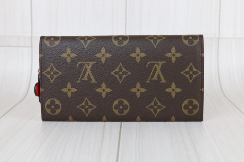 「JL精品代購」98新LV 老花長夾 小花釦-1