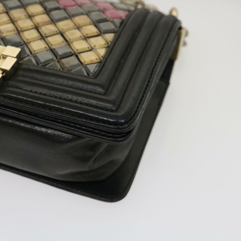 【日本直送】CHANEL Boy Chanel 鏈條單肩包 黑色多色 CC 正品 29551AV-7