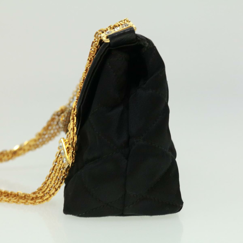 【日本直送】香奈兒 Matelasse 鏈條寶石單肩包 黑色 CC 正品 32695AV-2