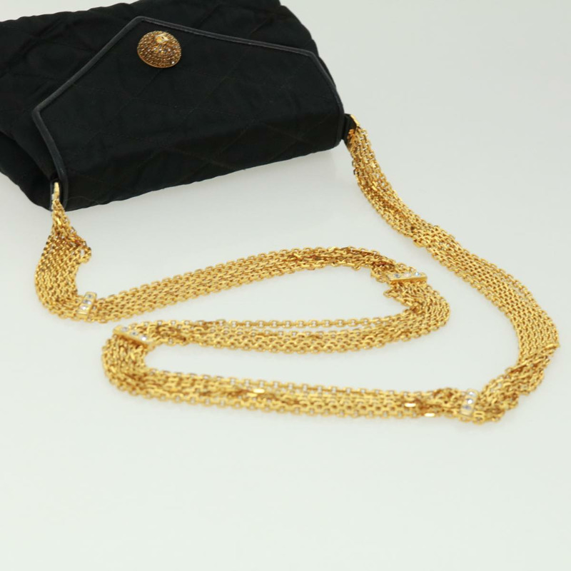 【日本直送】香奈兒 Matelasse 鏈條寶石單肩包 黑色 CC 正品 32695AV-6
