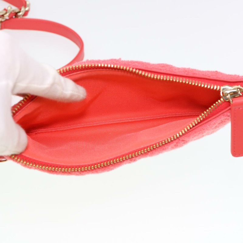 【日本直送】香奈兒鏈條手提包 絨面兩用款 粉紅色 CC 正品 ar9158SAV-31