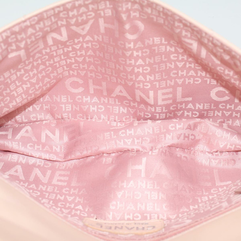 【日本直送】香奈兒 (CHANEL) 菱格紋鏈條單肩包 皮革 粉紅色 CC 正品 53097V-9