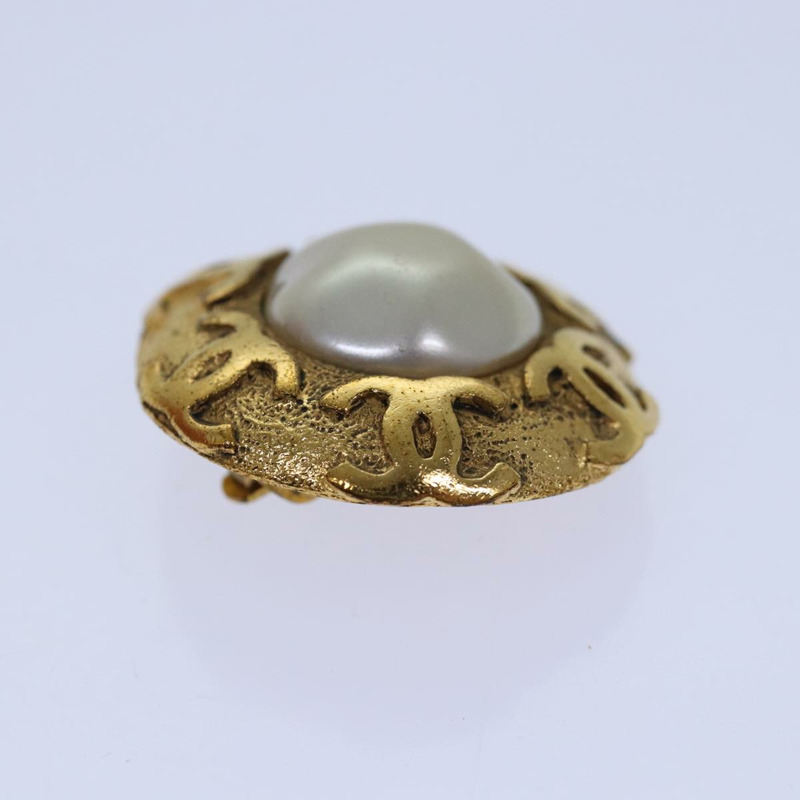 【日本直送】香奈兒 COCO 標誌耳環 金屬金色 CC Auth hk1466V-5