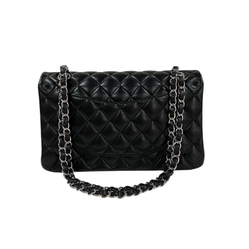 Chanel A01112 Classic Double Flag  羊皮銀扣-8