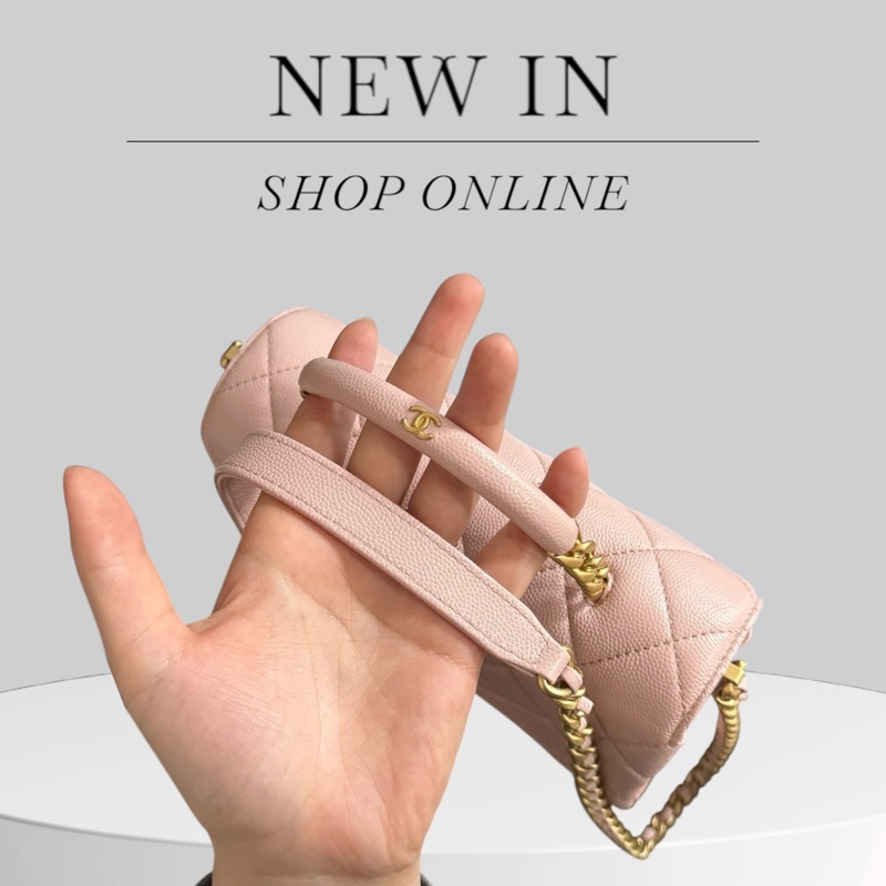 Chanel Caviar Carry me mini粉紅金扣-2