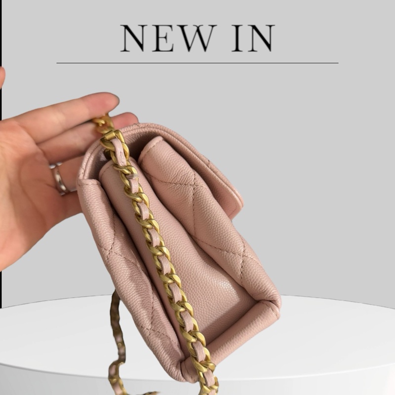 Chanel Caviar Carry me mini粉紅金扣-3