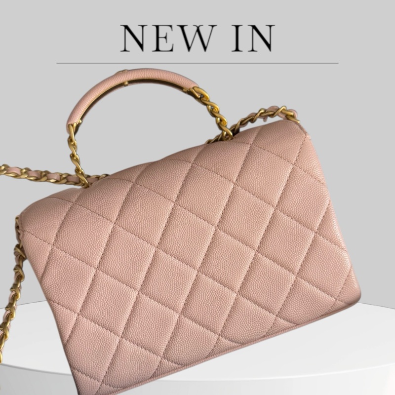 Chanel Caviar Carry me mini粉紅金扣-6