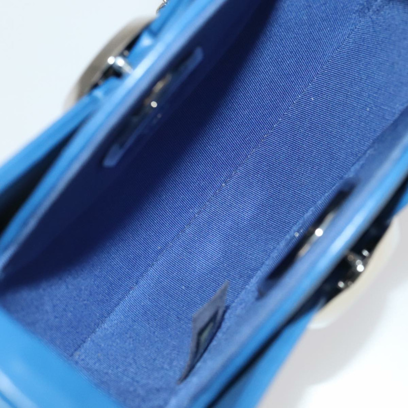 【日本直送】香奈兒鏈單肩包 小羊皮 藍色 CC 正品 bs19049AV-10