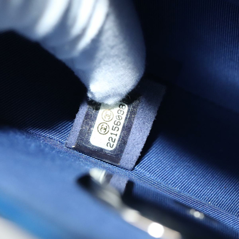 【日本直送】香奈兒鏈單肩包 小羊皮 藍色 CC 正品 bs19049AV-11
