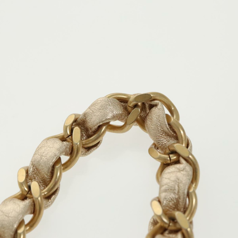 【日本直送】香奈兒 (CHANEL) 絎縫鏈條手提包，羊皮材質，金色雙C標誌，正品編號 100060AV-7