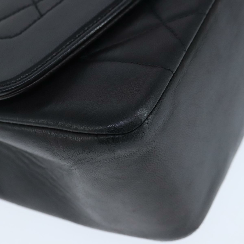 【日本直送】香奈兒 Diana 22 鏈條單肩包 小羊皮 黑金 CC 正品 PP029V-13