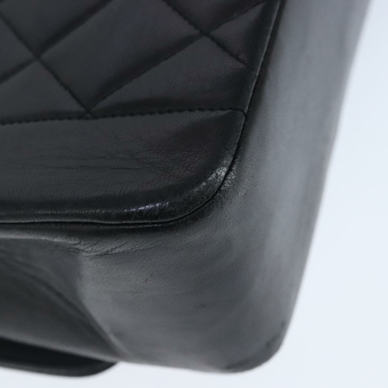 【日本直送】香奈兒 Diana 22 鏈條單肩包 小羊皮 黑金 CC 正品 PP029V-15