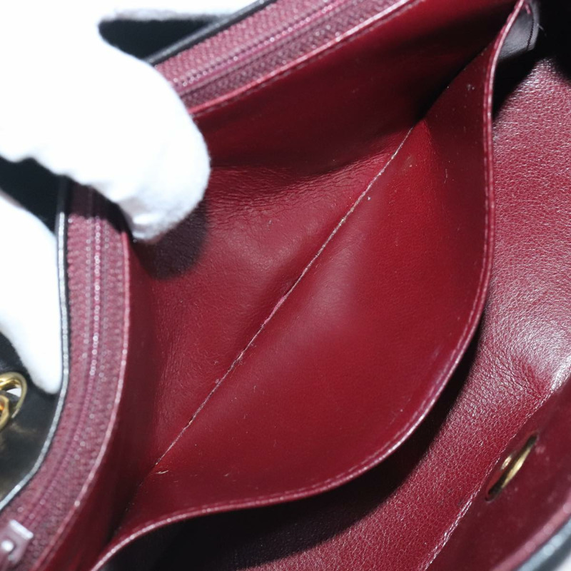 【日本直送】香奈兒 Diana 22 鏈條單肩包 小羊皮 黑金 CC 正品 PP029V-20