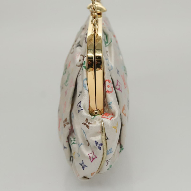 【日本直送】路易威登 (LOUIS VUITTON) 多色緞面 Omoniere 手拿包 白色 M92060 LV 授權 104388SV-2