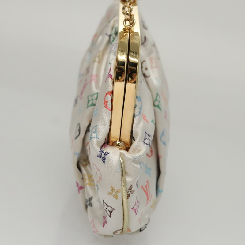 【日本直送】路易威登 (LOUIS VUITTON) 多色緞面 Omoniere 手拿包 白色 M92060 LV 授權 104388SV-3