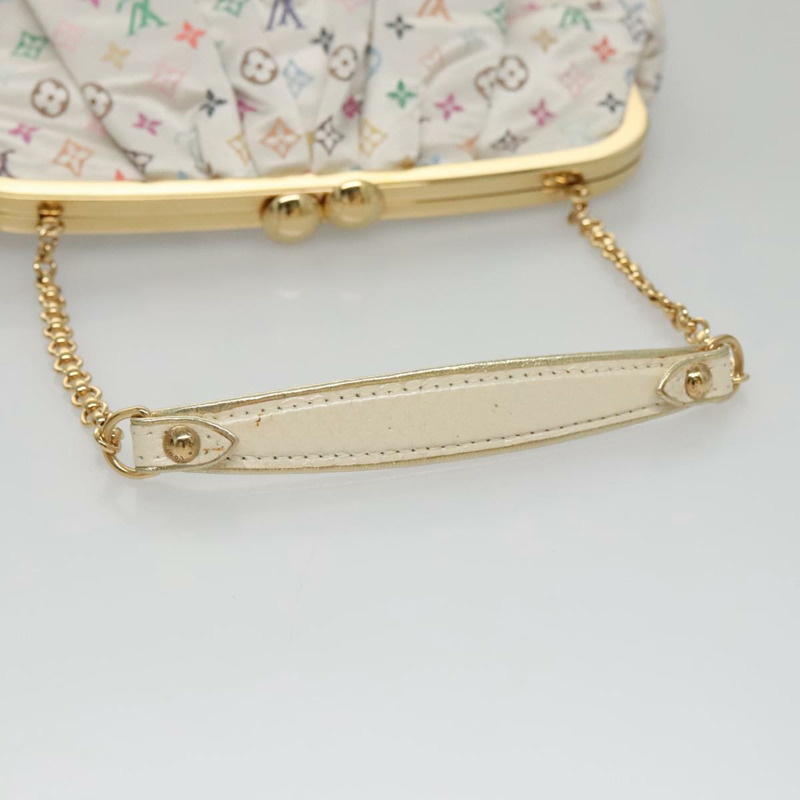 【日本直送】路易威登 (LOUIS VUITTON) 多色緞面 Omoniere 手拿包 白色 M92060 LV 授權 104388SV-6