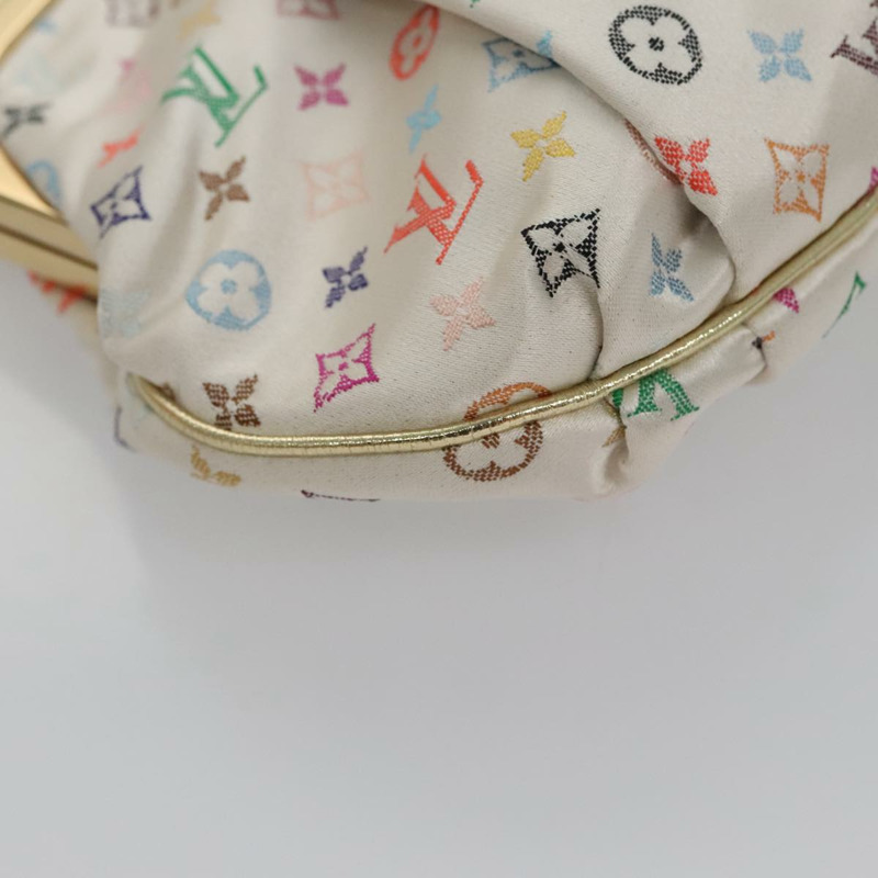 【日本直送】路易威登 (LOUIS VUITTON) 多色緞面 Omoniere 手拿包 白色 M92060 LV 授權 104388SV-13