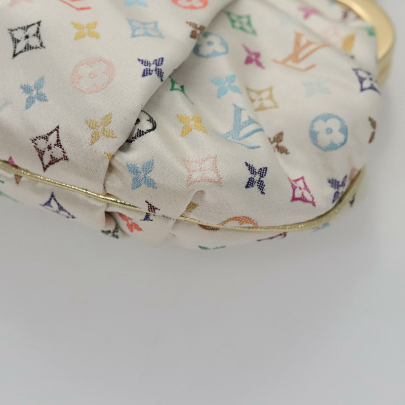 【日本直送】路易威登 (LOUIS VUITTON) 多色緞面 Omoniere 手拿包 白色 M92060 LV 授權 104388SV-14