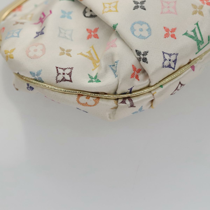 【日本直送】路易威登 (LOUIS VUITTON) 多色緞面 Omoniere 手拿包 白色 M92060 LV 授權 104388SV-15