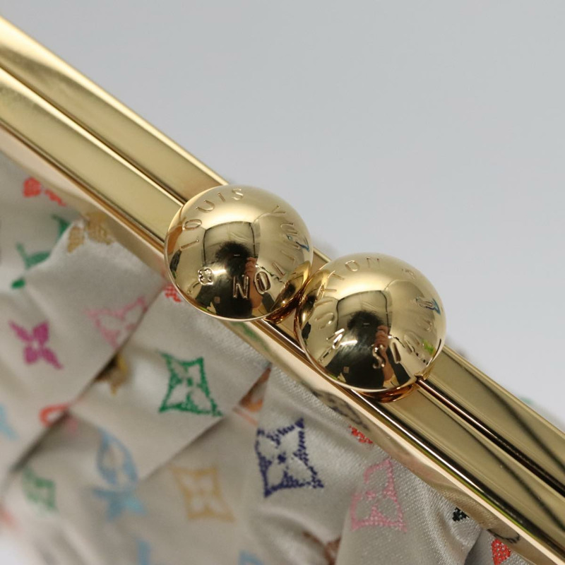 【日本直送】路易威登 (LOUIS VUITTON) 多色緞面 Omoniere 手拿包 白色 M92060 LV 授權 104388SV-17