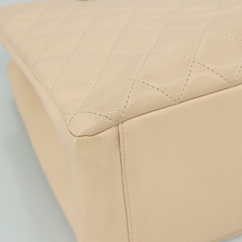 【日本直送】香奈兒 Matelasse 鏈條托特包 魚子醬色 膚色 米色 金 CC 正品 PP121V-13