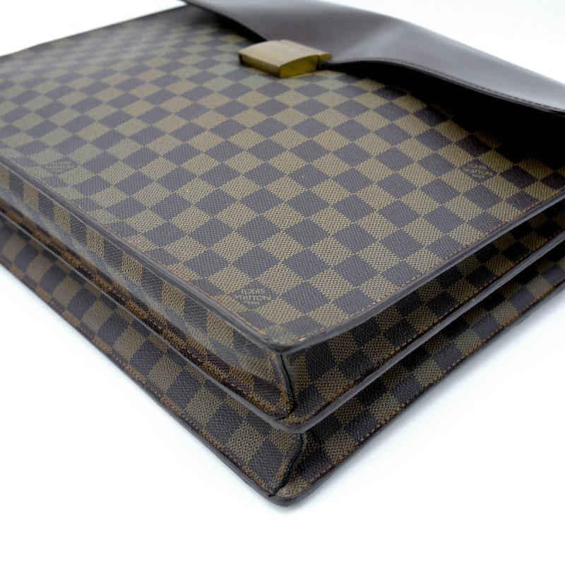 Louis Vuitton 經典棋盤格絕版公事包,LV,路易威登,手提包,電腦包,真皮包,古董包,二手真品,現貨,免運-22