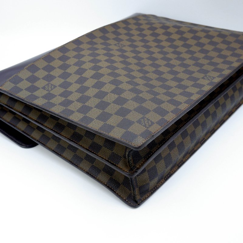 Louis Vuitton 經典棋盤格絕版公事包,LV,路易威登,手提包,電腦包,真皮包,古董包,二手真品,現貨,免運-29