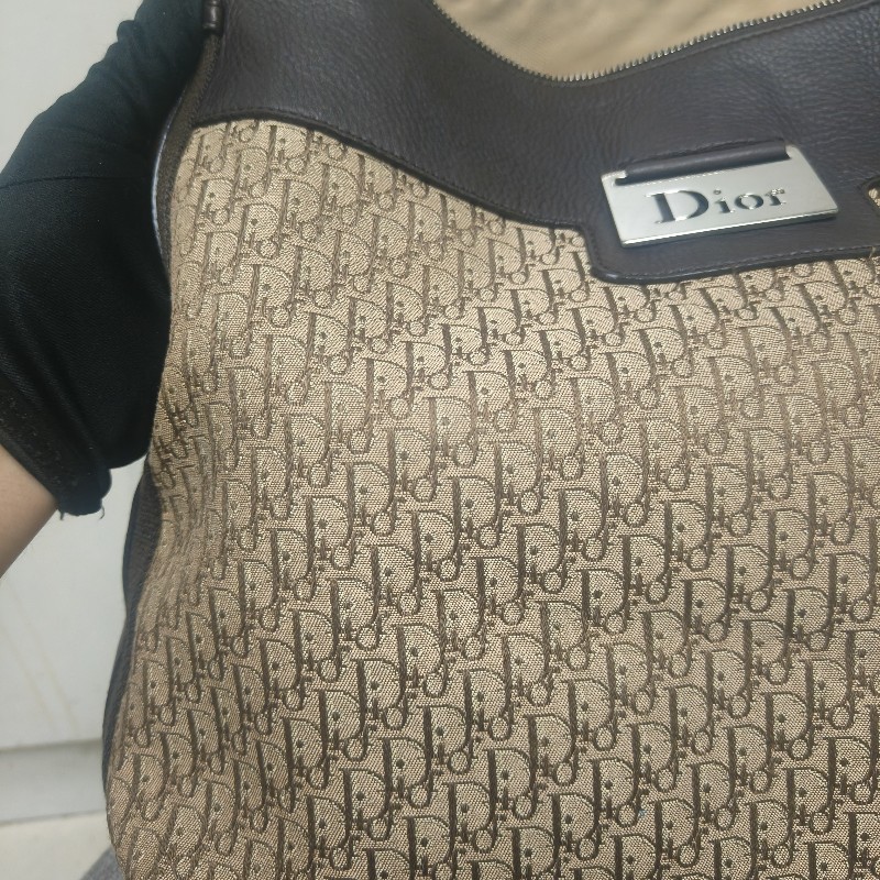 ㊣✨Christian Dior✨迪奧 CD 咖啡色 老花 刺繡 通勤包 肩背包 斜背包/二手包/保證正品🌳二手樹屋🌳-14