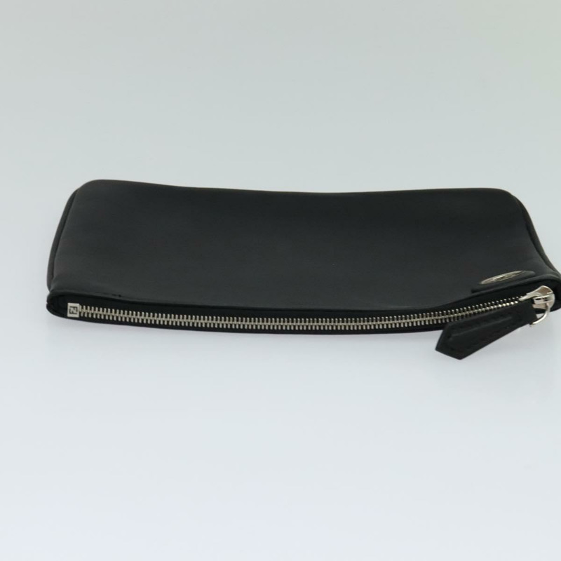 【日本直送】FENDI 三件式手拿包 皮革 黑色 正品 110887V-20