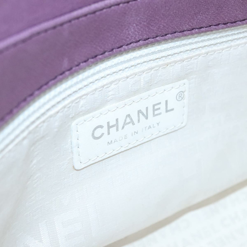 【日本直送】香奈兒 Matelasse 鏈條單肩包 小羊皮 紫色 CC 正品 110303AV-18