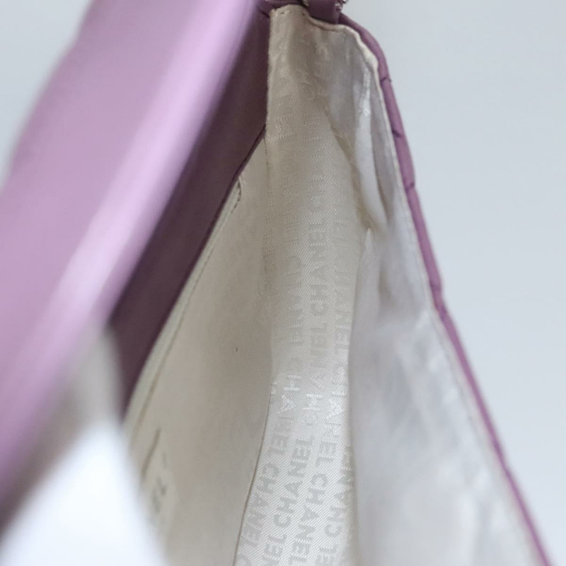 【日本直送】香奈兒 Matelasse 鏈條單肩包 小羊皮 紫色 CC 正品 110303AV-20