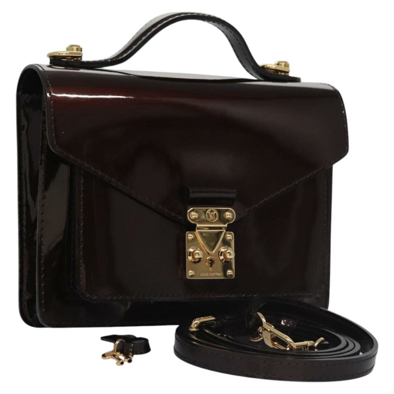 【日本直送】路易威登 Vernis Monceau BB 手提包 2way Amarante M91580 LV 正品 115702V-0