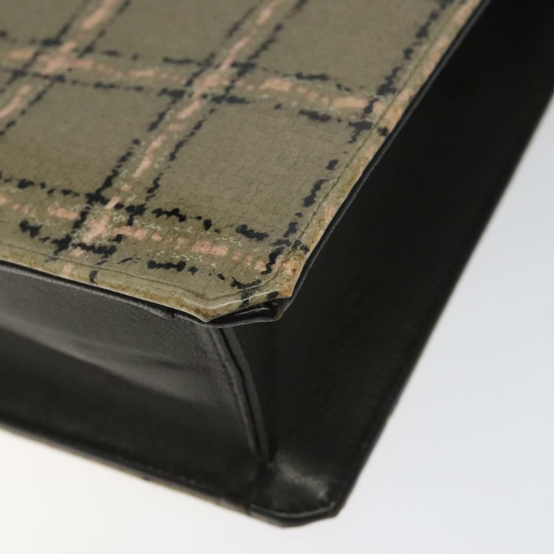 【日本直送】香奈兒巧克力條鏈手提包琺瑯皮革米色 CC 正品 bs23554V-15