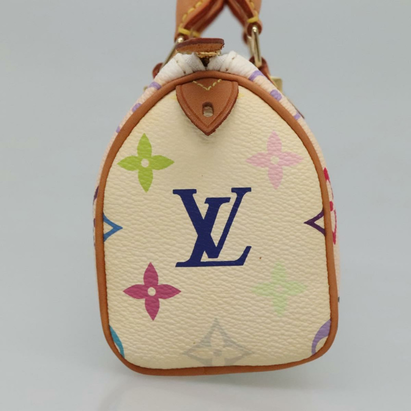【日本直送】路易威登 Monogram 多色迷你 Speedy 手提包 白色 M92645 正品 EC767AV-2