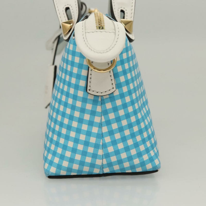 【日本直送】FENDI 肩背包 皮革 淺藍色 白金色 正品 116629V-2