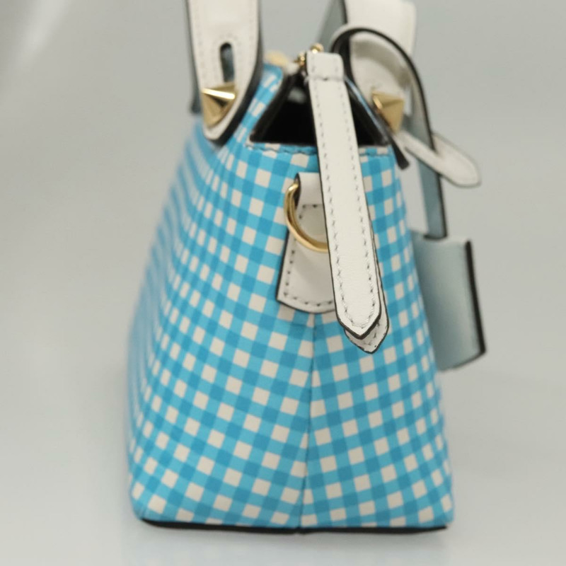 【日本直送】FENDI 肩背包 皮革 淺藍色 白金色 正品 116629V-3