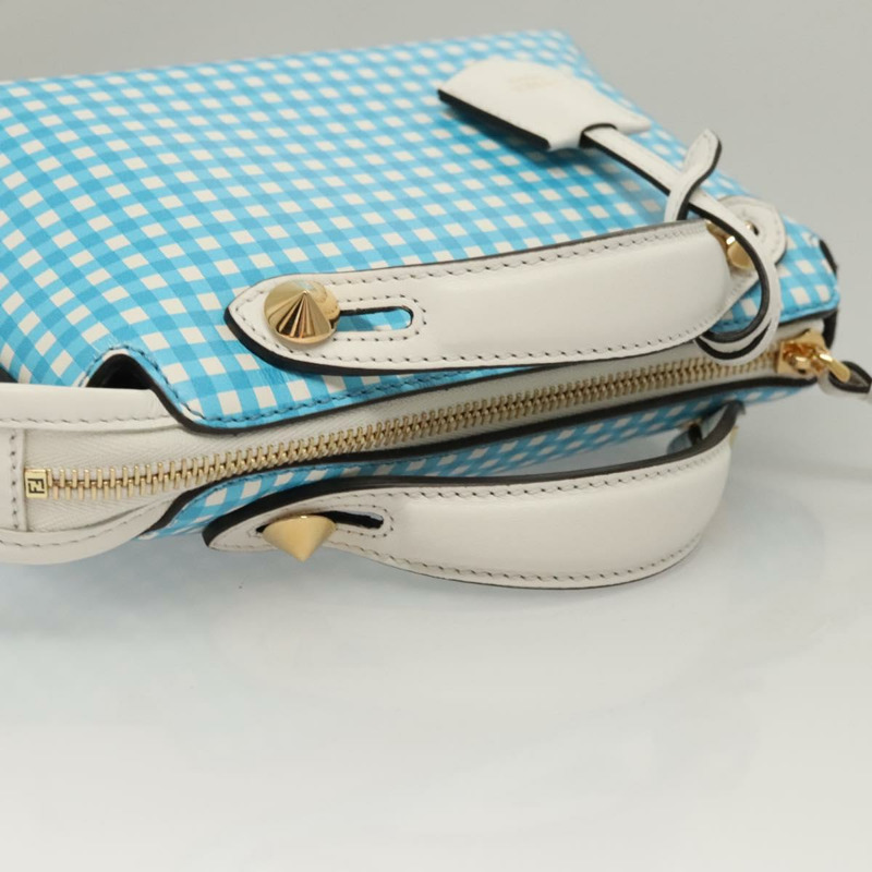 【日本直送】FENDI 肩背包 皮革 淺藍色 白金色 正品 116629V-5