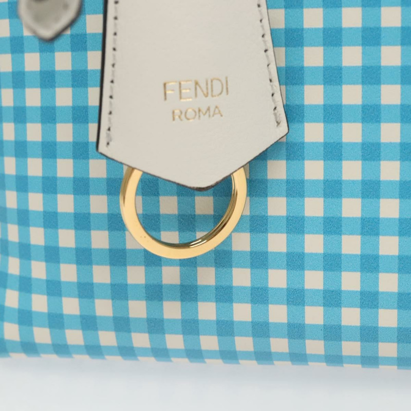 【日本直送】FENDI 肩背包 皮革 淺藍色 白金色 正品 116629V-8