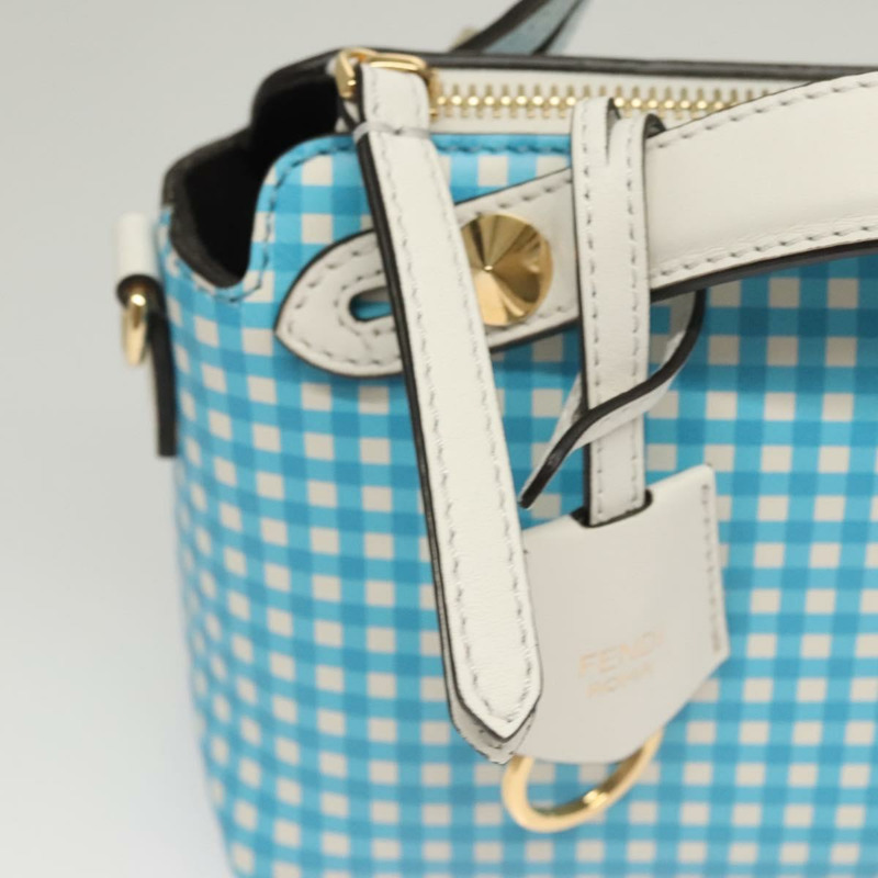 【日本直送】FENDI 肩背包 皮革 淺藍色 白金色 正品 116629V-17