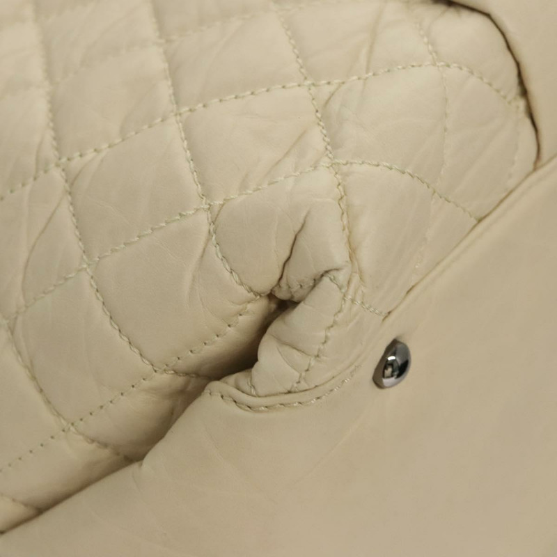 【日本直送】香奈兒 Matelasse 手提包 皮革 米色 CC 正品 bs24070V-8